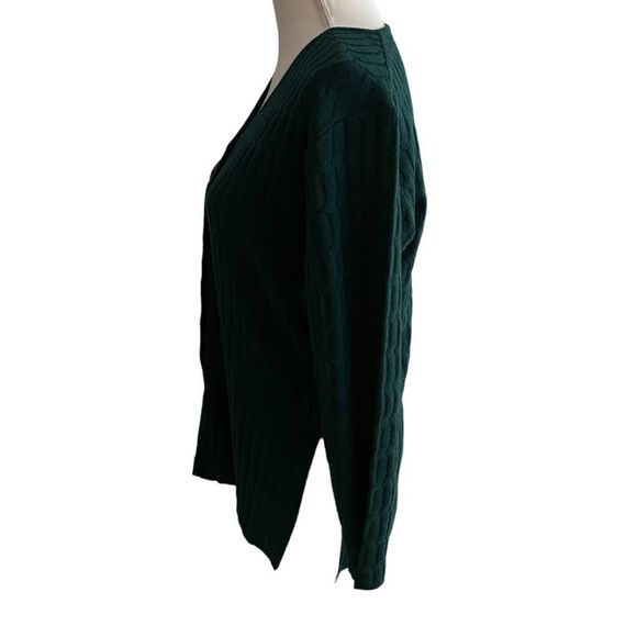 Norm Thompson Cable Knit Cardigan Sweater Italy Size Small - Picture 2 of 6